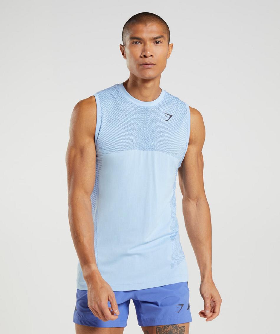 Camiseta Tirantes Gymshark Apex Seamless Hombre Beige | CO 3207QMA